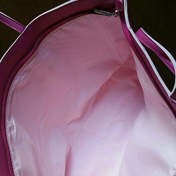 Pink tote with triangles cutouts - Picture 4 of 7